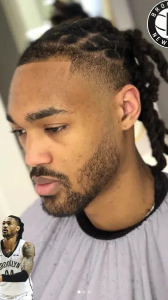 Locs taper on Dandre Davis, Brooklyn Nets