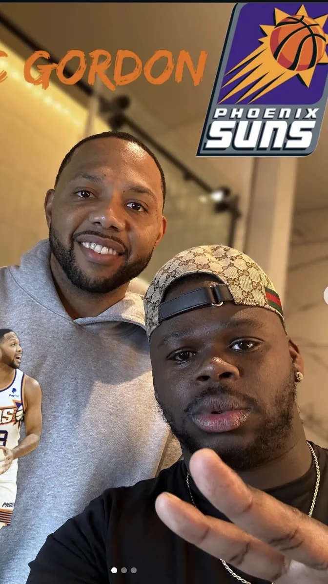 Austen with Eric Gordon, NBA veteran (Phoenix Suns)