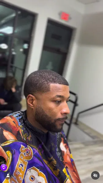 Clean taper fade, client at Top Tier Hair Studio